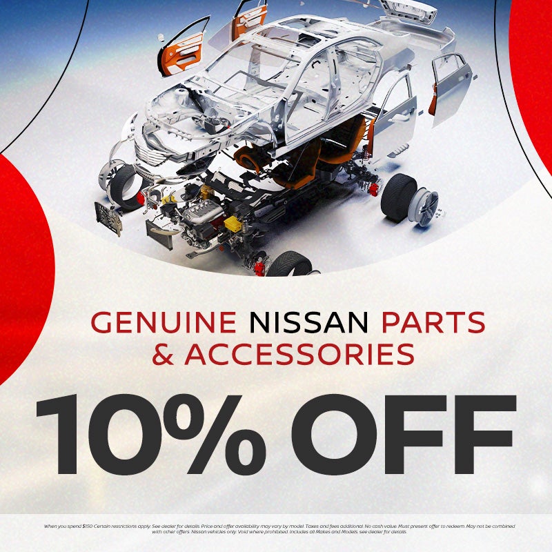10% off Genuine Nissan Parts & Accessories