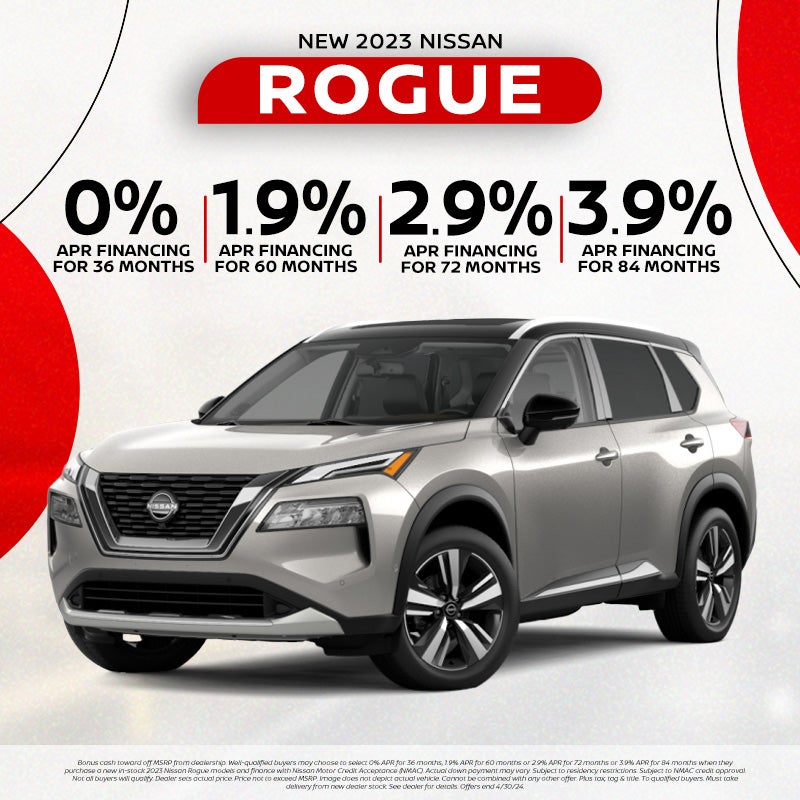2023' Rogue 0% APR for 36 months | 1.9%APR for 60 months | 2